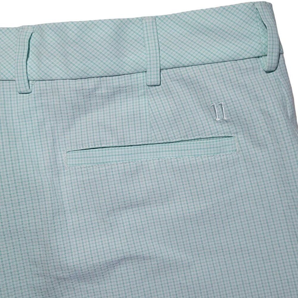 Walter‎ Hagen Shorts Men Size 36 Seersucker Golf Gripper Stretch Waistband Green - Picture 6 of 11
